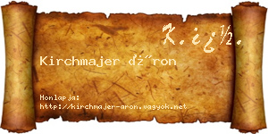 Kirchmajer Áron névjegykártya